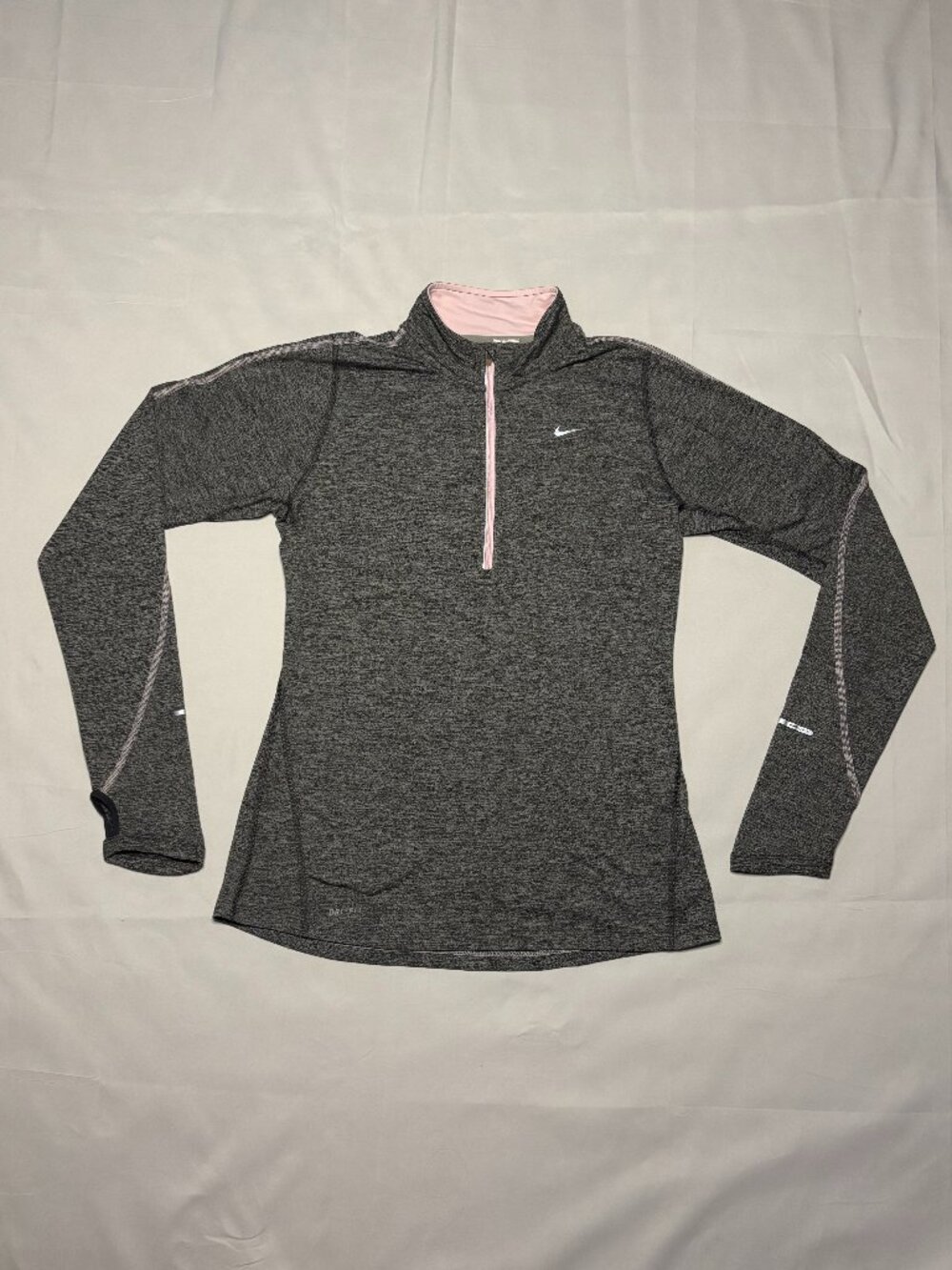 Nike Dri-FIT Athletic Quarter-Zip Pullover Pink Accents Size Small